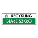 RECYKLING - BIAŁE SZKŁO, płyta PVC 2 mm z dziurkami, 290x100 mm