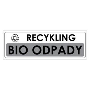 RECYKLING - BIO ODPADY, naklejka 290x100 mm