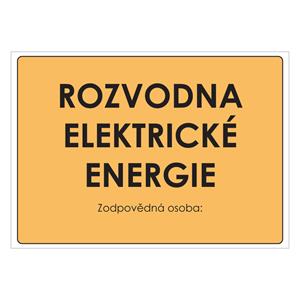 ROZVODNA ELEKTRICKÉ ENERGIE, plast 1 mm, A4