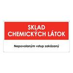 Sklad chemických látok, plast 2mm s dierkami-190x90mm