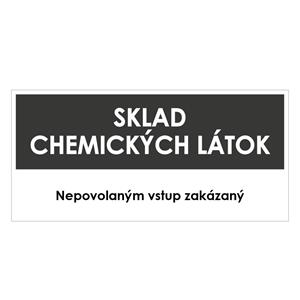 Sklad chemických látok, šedá, plast 2mm,190x90mm