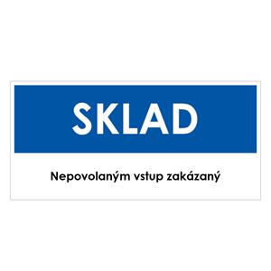 Sklad, modrá, plast 1mm,190x90mm