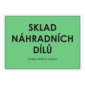 SKLAD NÁHRADNÍCH DÍLŮ, plast 1 mm, A4