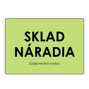 Sklad náradia, samolepka 297x210mm