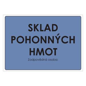 SKLAD POHONNÝCH HMOT, plast 2 mm, A4