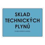 Sklad technických plynů, samolepka a4