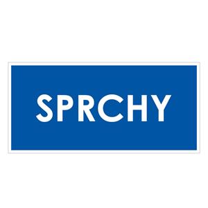 SPRCHY, modrá, plast 2 mm 190x90 mm