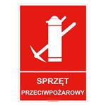 Sprzęt przeciwpożarowy - znak, płyta PVC 1 mm 148x210 mm