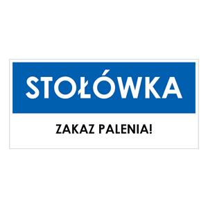 STOŁÓWKA, niebieski - naklejka 190x90 mm