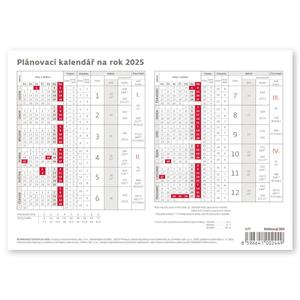 Stolový kalendár 2025 - Plánovací karta