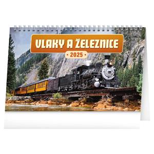 Stolový kalendár 2025 Vlaky a železnice