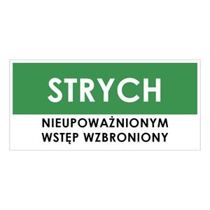 STRYCH, zielony - naklejka 190x90 mm