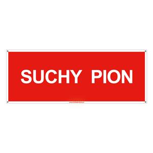 Suchy pion - znak z dziurkami, płyta PVC 2 mm 210x80 mm