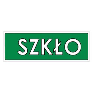 SZKŁO, naklejka 290x100 mm