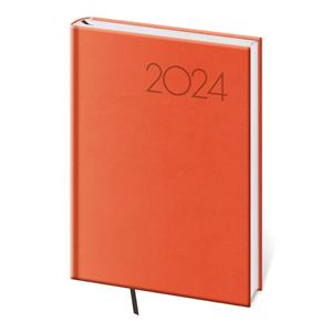 Týdenní diář A5 2024 Print Pop - oranžová