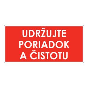 Udržujte poriadok a čistotu, plast 2mm s dierkami-190x90mm