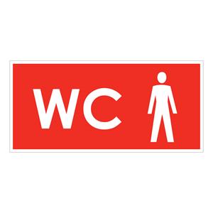 WC MĘSKI, płyta PVC 1 mm 190x90 mm