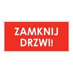 ZAMKNIJ DRZWI!, płyta PVC 2 mm z dziurkami, 190x90 mm