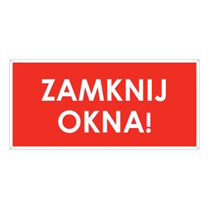 ZAMKNIJ OKNA!, płyta PVC 2 mm z dziurkami, 190x90 mm