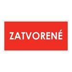 Zatvorené,plast 1mm,190x90mm