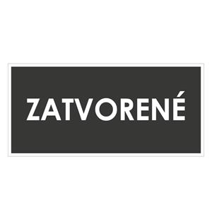 Zatvorené, šedá, plast 1mm,190x90mm