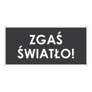 ZGAŚ ŚWIATŁO!, szary - płyta PVC 2 mm z dziurkami 190x90 mm